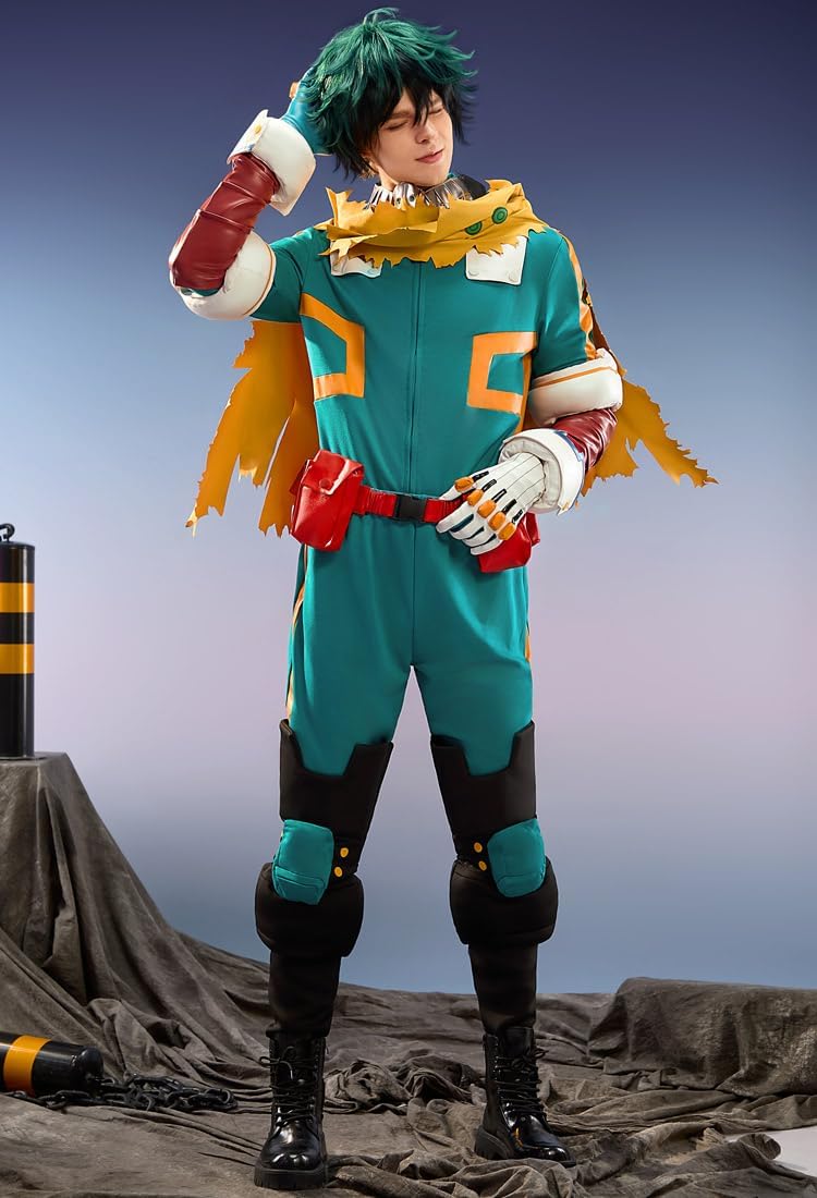 Micotaku Officially Licensed My Hero Academia Men's Izuku Midoriya Cosplay Costume Fighting Suit Full Set
