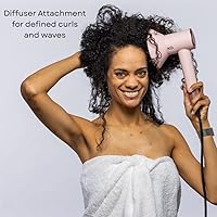 Vista 7 de Secador de pelo iónico con difusor para cabello rizado, silencioso y profesional de secado rápido para cabello grueso con 2 accesorios magnéticos