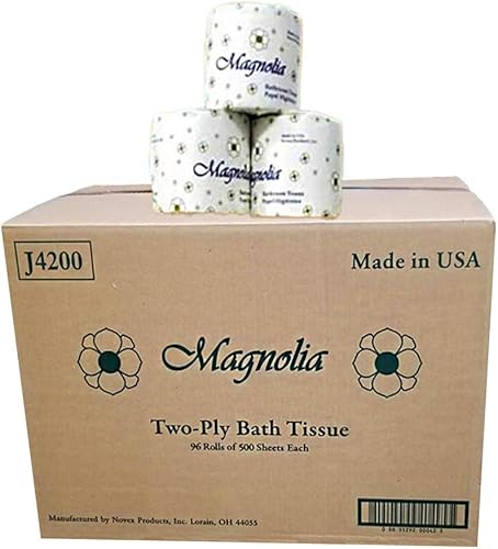 Soft Touch - Rollo de papel de baño de 2 capas, 96 rollos en caja, 500 hojas por rollo J4200