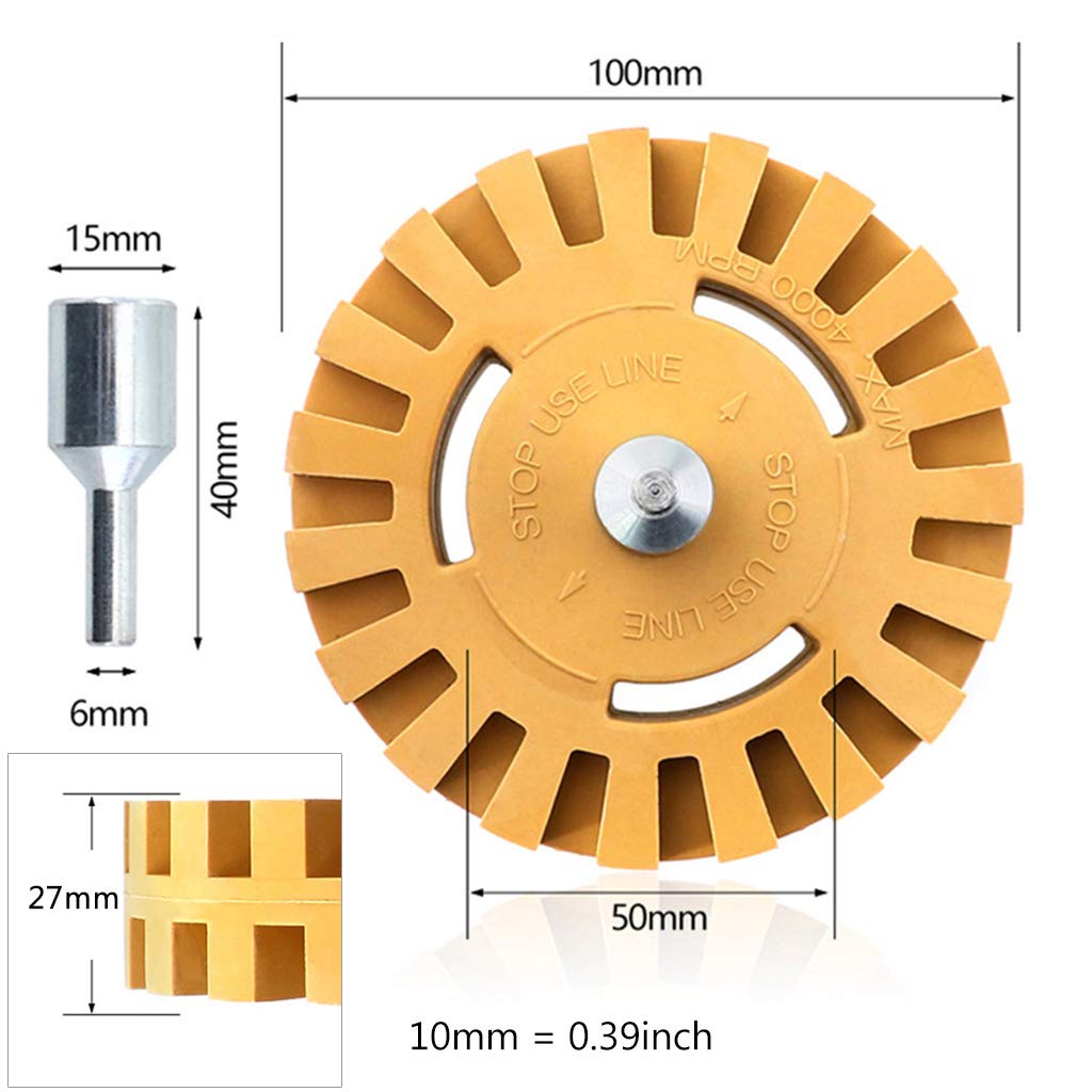 4-inch Rubber Grinding Wheel Quick De-Glue Abrasive Disc Polishing Wheel 4 Grinding Wheels for Wood