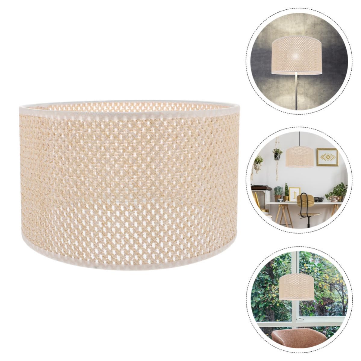 Gewebter Lampenschirm E27 Modern Elegant für Tischlampen