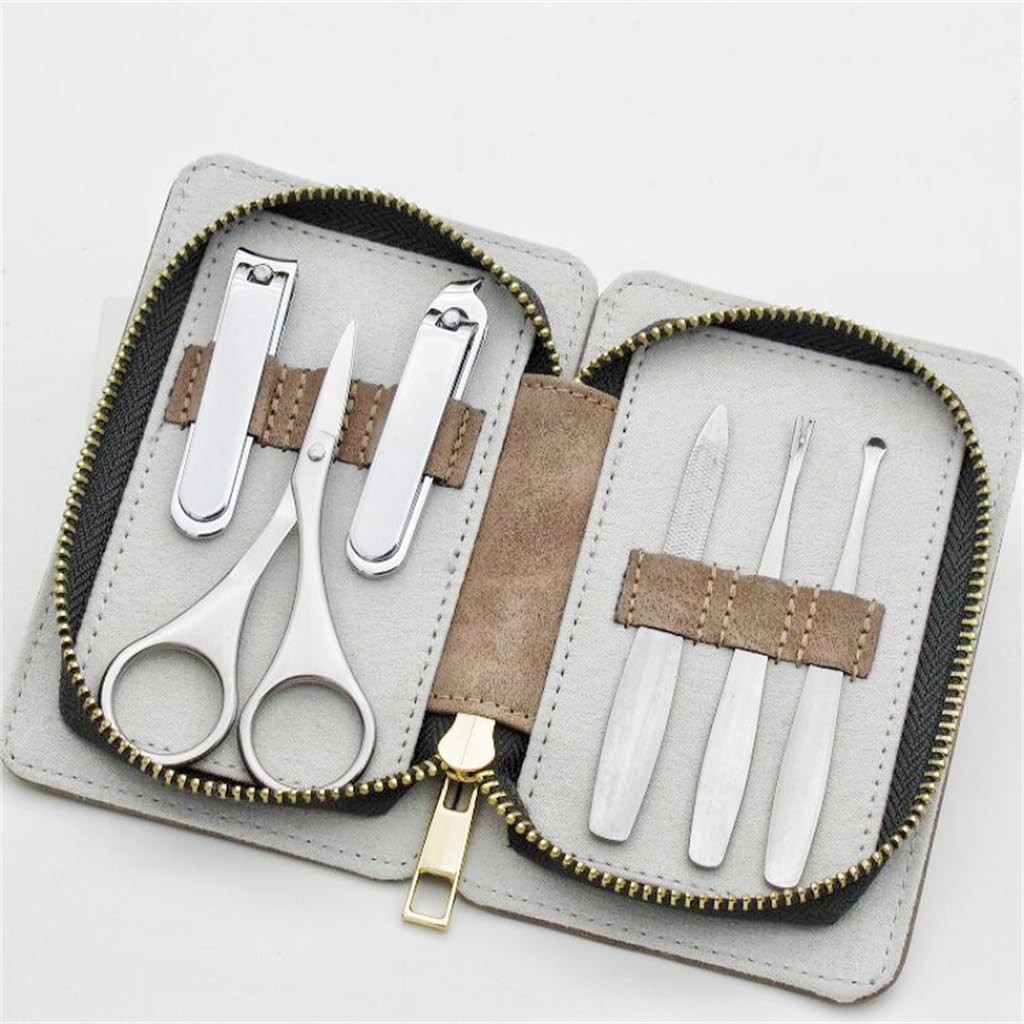 Juego De Cortaúñas Con Cremallera De Acero Inoxidable, Herramientas De Decoración For Manicura De Uñas