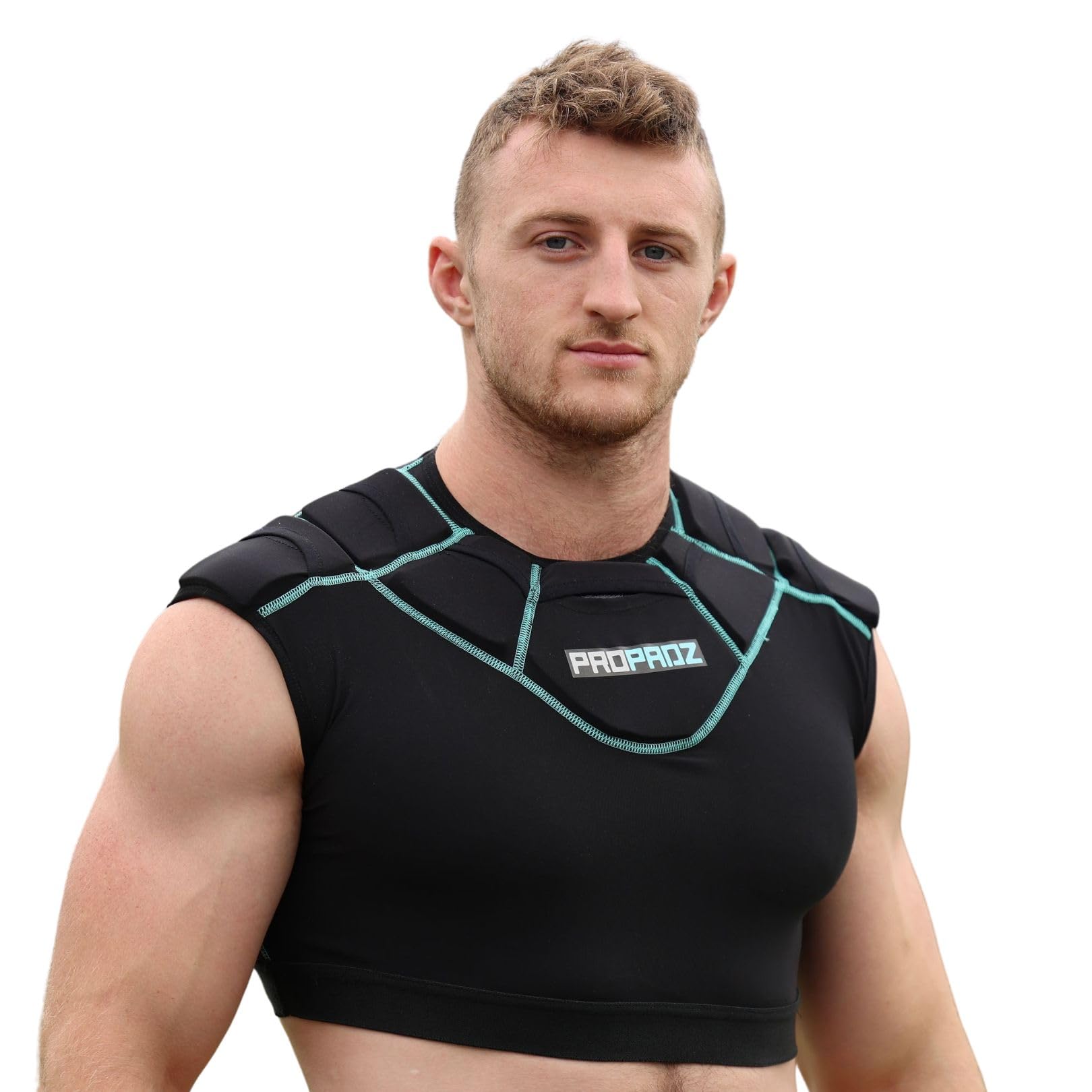Protezioni per Le Spalle da Rugby PROPADZ Junior – Gilet Imbottito Leggero con Cuscinetti in Gel modulari – Approvato da World Rugby. Protezione Professionale per Giocatori di Tutti i Livelli.