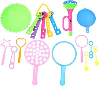 Toyvian Blowing Bubble Toy 2 Sets 17pcs Bubble Blowing Bars Wands Handheld Bubble Sticks (Assorted Color) Blowing Bubble Wand