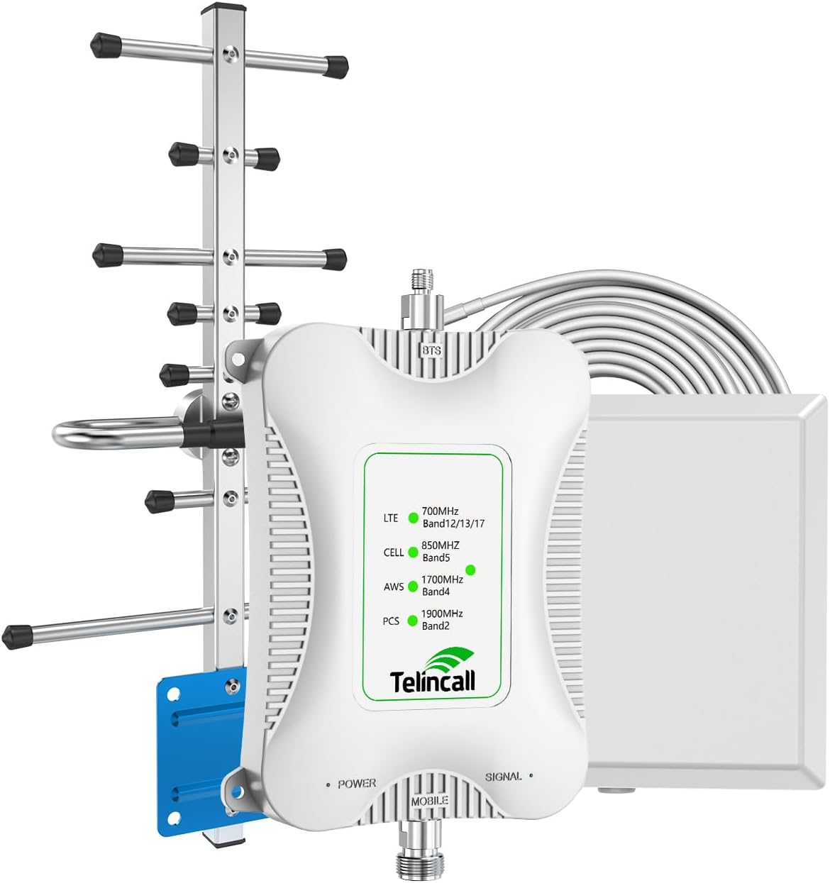 Cell Phone Signal Booster for Home Boost 4G LTE 5G Signal, Cell Phone Booster for All U.S. Carriers AT&T Verizon T-Mobile, Supports Band 2/4/5/12/13/25, Coverage up to 5000 sq ft