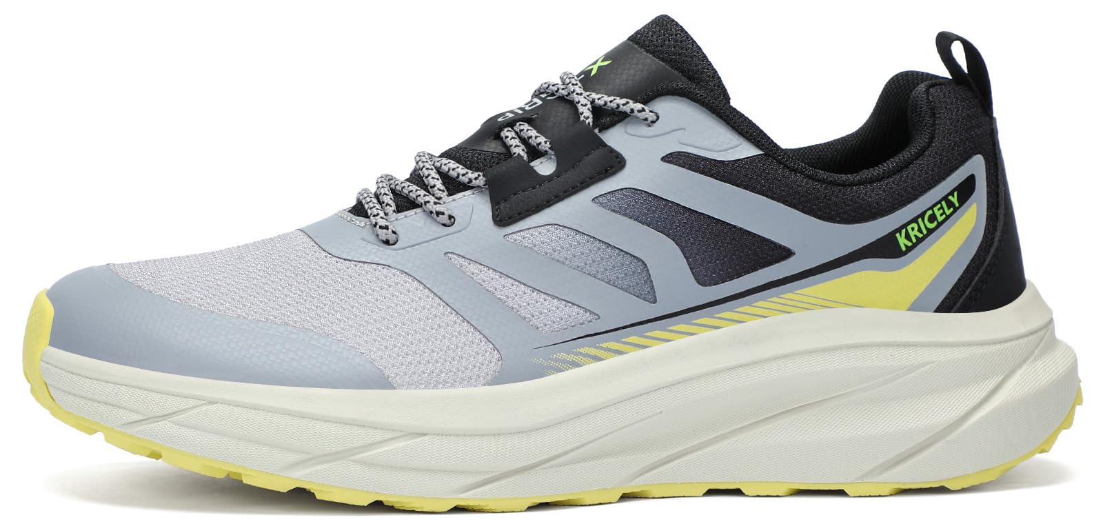 Kricely Scarpe Testa Larga Trail Running Uomo Scarpe da Corsa su Strada Trekking Sneakers Leggere Scarpe Camminata Sportive Outdoor