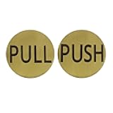 Brixwell RIS2SB Round Push Pull Indicator Set Satin Brass Finish