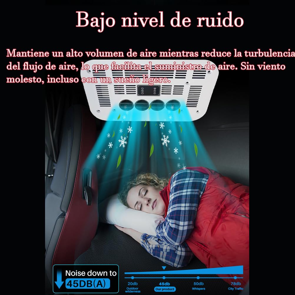 SXHEYUY Condizionatore d'Aria per Tetto Auto Condizionatore d'Aria 12V 24V DC Aria Condizionata Fredda E Calda Funzione Condizionatore d'Aria sul Tetto Sono Applicabili,Bianca,12v 2in1