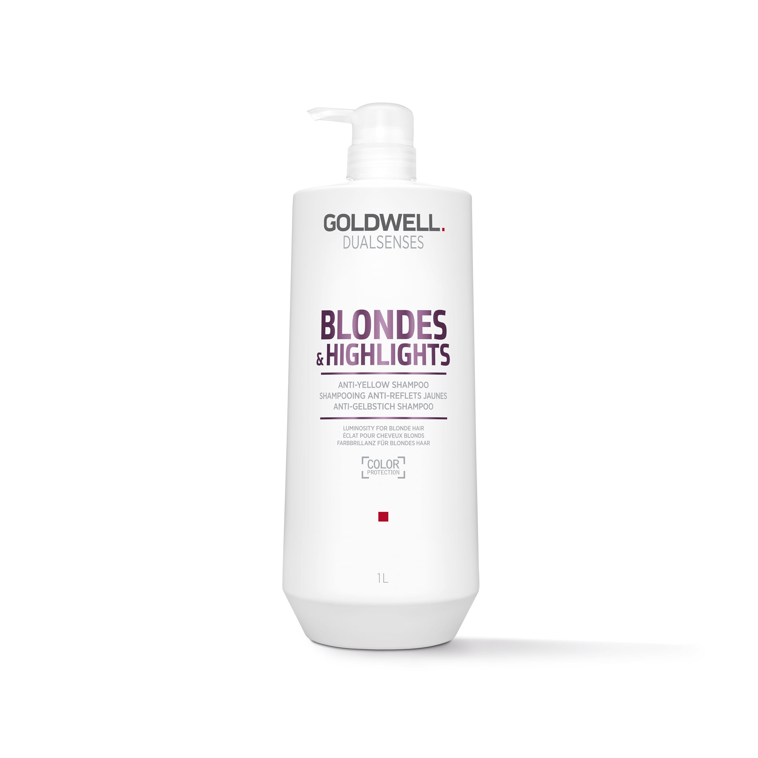 Goldwell Dualsenses Blondes & Highlights Anti Yellow Shampoo, 1er Pack (1 x 1 l), Unparfümiert