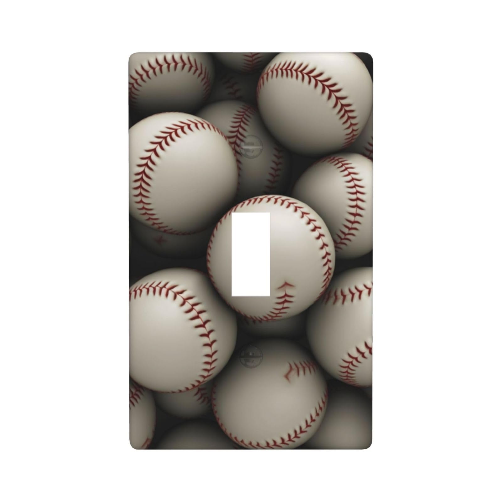 Decorator Wall Plate Cover Single Toggle Light Switch Cover Baseball Wallplates Blank Electrical Rocker Switch Plate Covers for Electrical Outlets Decorative 1 Gang 4.5" x 2.76"