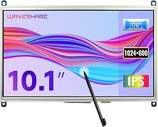 waveshare 10.1inch Resistive Touch Screen LCD Compatible with Raspberry Pi 4B/3B+/3A+/2B/B+/A+/Zero/Zero W/WH/Zero 2W CM3+/4 1024×600 Resolution HDMI IPS Supports Windows