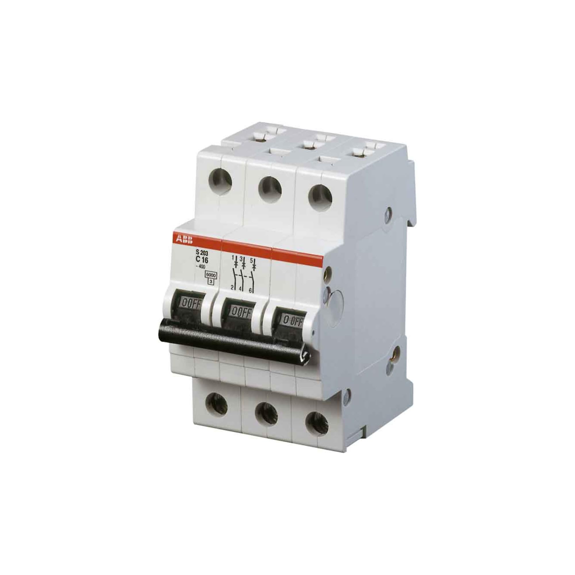 Composant de commande 3P ABB 2CDS253001R0024 disjoncteur S203-C2