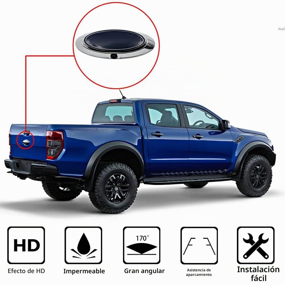 Cámara de Visión Trasera Inversa, Cámara de Visión Trasera HD Impermeable para Coche, Visión Trasera Inversa, Visión Nocturna para 12-19
