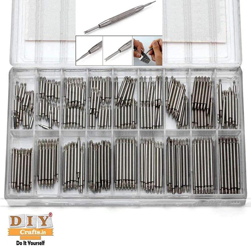 Diy Crafts CT-DIY-HI-47967 Band Spring Bars Strap Link Pins Steel Repair Remover Kit Tools for Watch, Design # No 2, Link Pins Steel Repair Remover Kit (Multicolor)