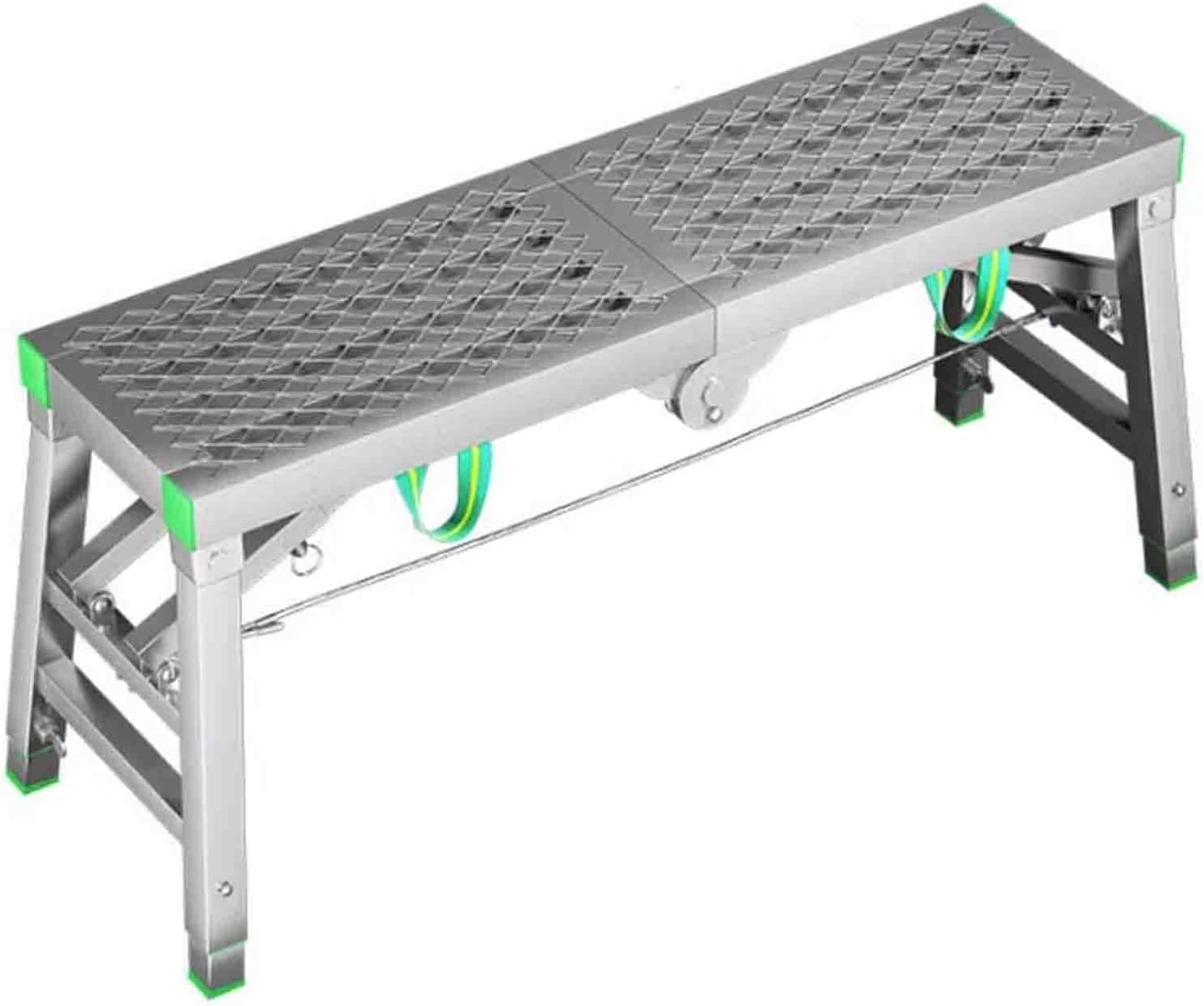 Andamio resistente plegable y plataforma de trabajo portátil de acero de 160 x 40 cm
