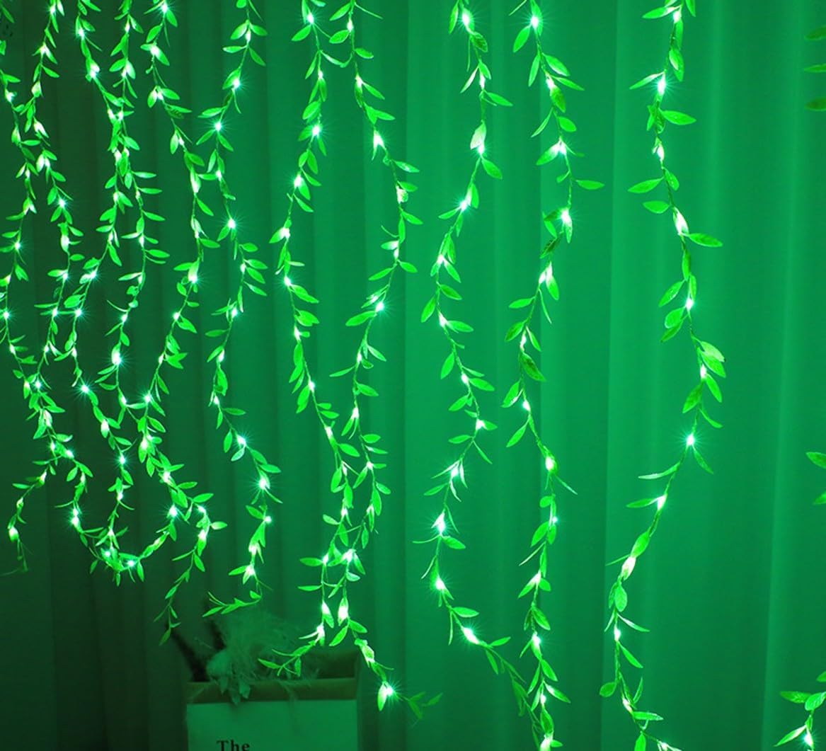 X4Cart Artificial Vine Leaf Curtain LED String Light, 200 LEDs, 8 Modes, Remote Control, Adjustable Brightness, AC Plug, 3x2m- Ideal for Bedroom,Garden,Birthday & Festive Decor(Grren, 3x2 Meter) (B0CRKY9GHV) Amazon Price History, Amazon Price Tracker