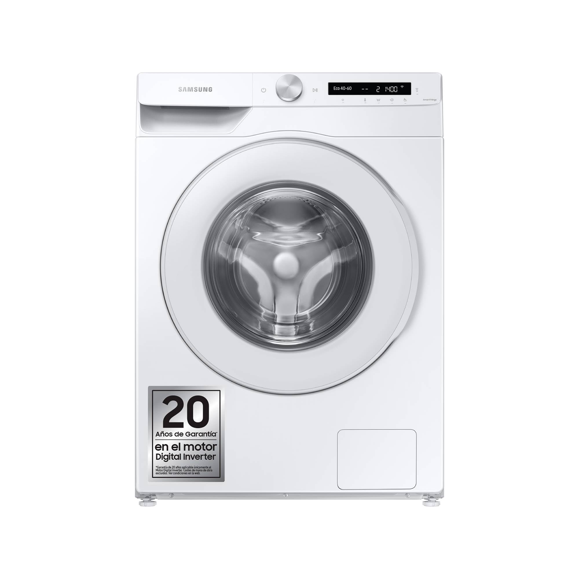 Samsung Elettrodomestiques WW12T504DTW/S3 Machine à laver Ai Control Écollecteur de câbles, 12 kg, blanc