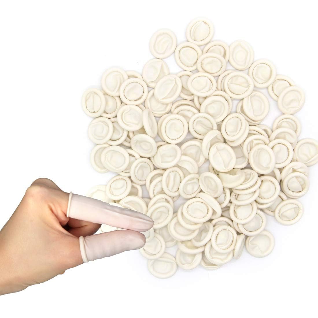 100pcs Doigtiers en Latex, Doigtiers en Latex, Doigts de Protection imperméables du Bout des Doigts, Doigts de Protection Contre Les blessures aux Doigts, Doigts imperméables pour Tatouage
