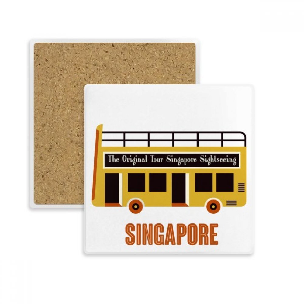 Coaster tasses Singapour en pierre un cadeau de boissons original et multicolore