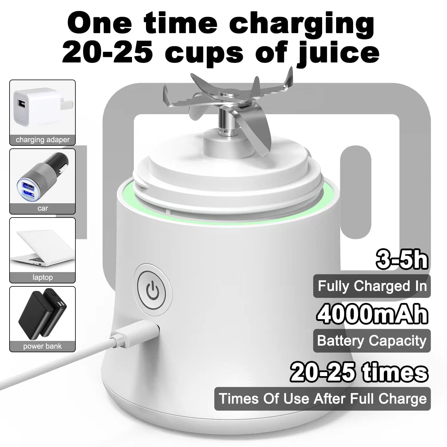 Portable Blender, Smoothie Maker Blender With 6 Ultra-sharp Blades, Personal Blender