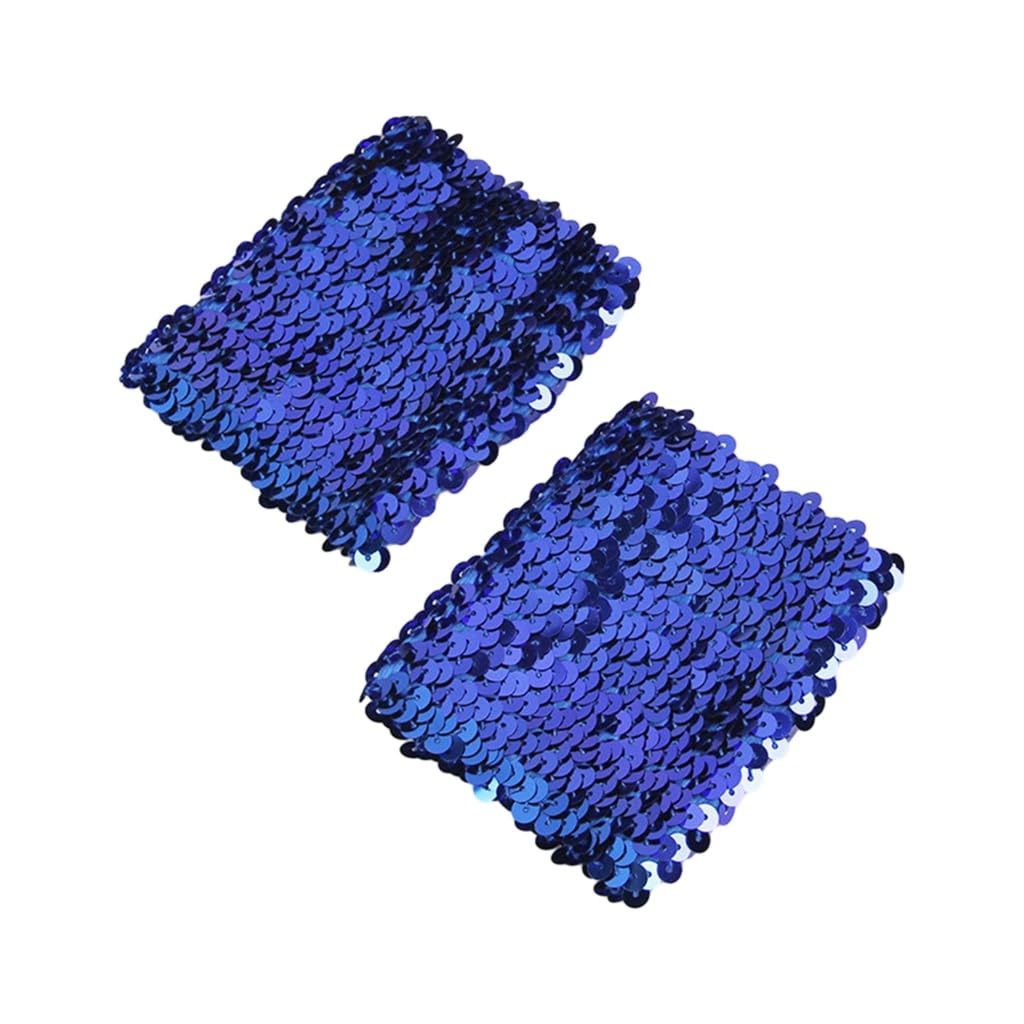 Rxgiasup Men's Blue (Dark) Elegant Sequin Wrist Cuff Costume Armlet Ballroom Dancing Wear Party Armlet For Belly Dance Armband