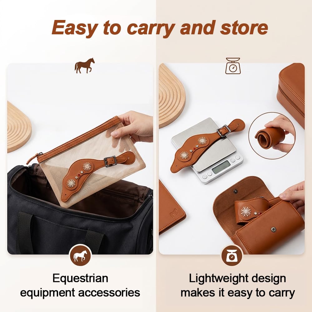 Western Sporenriemen mit Strass, 2 Stück Reitzubehör für Reitstiefel
