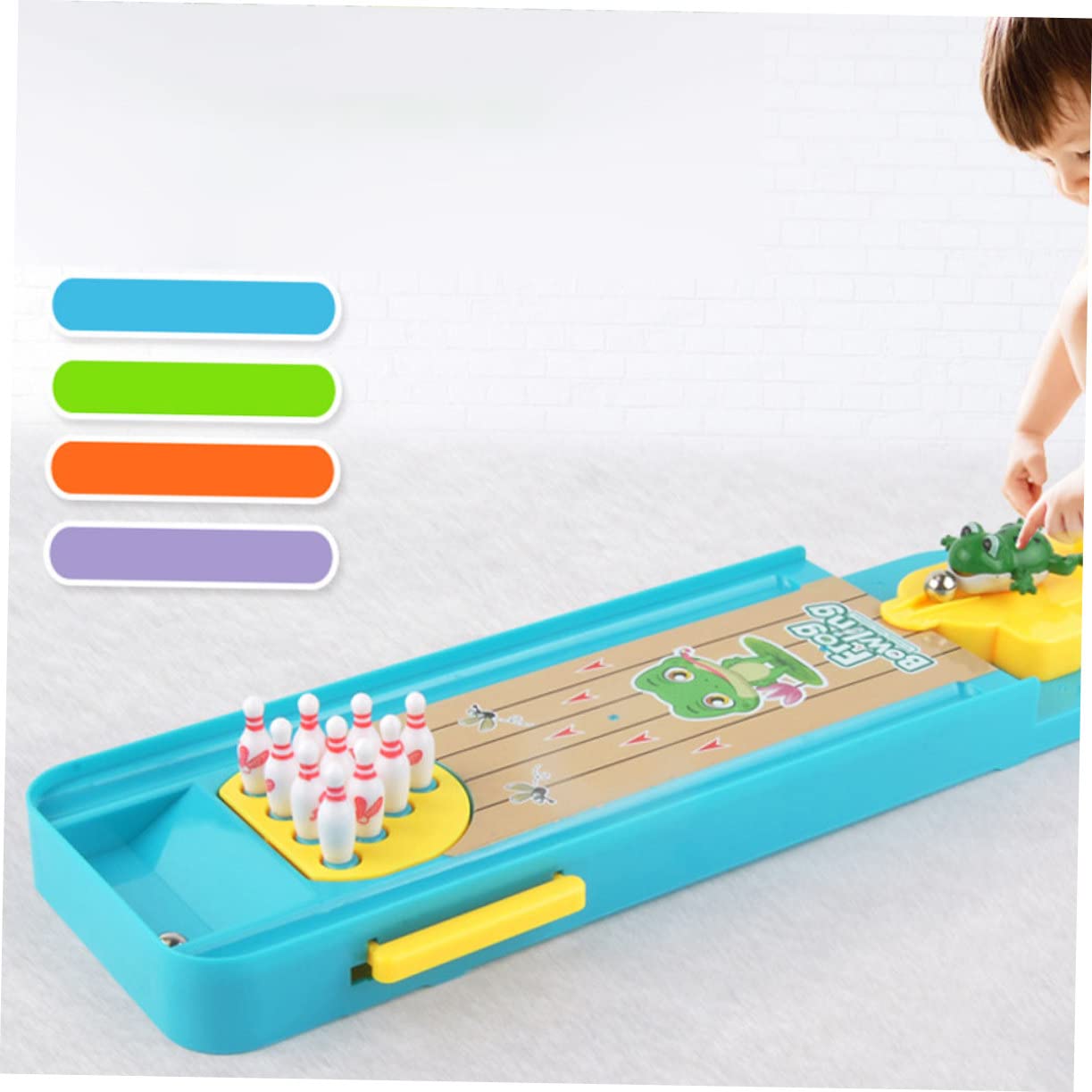 TOYANDONA 2piezas Mini Bowling De De Escritorio para Niño Juguete Educativo y Desarrollo De Habilidades