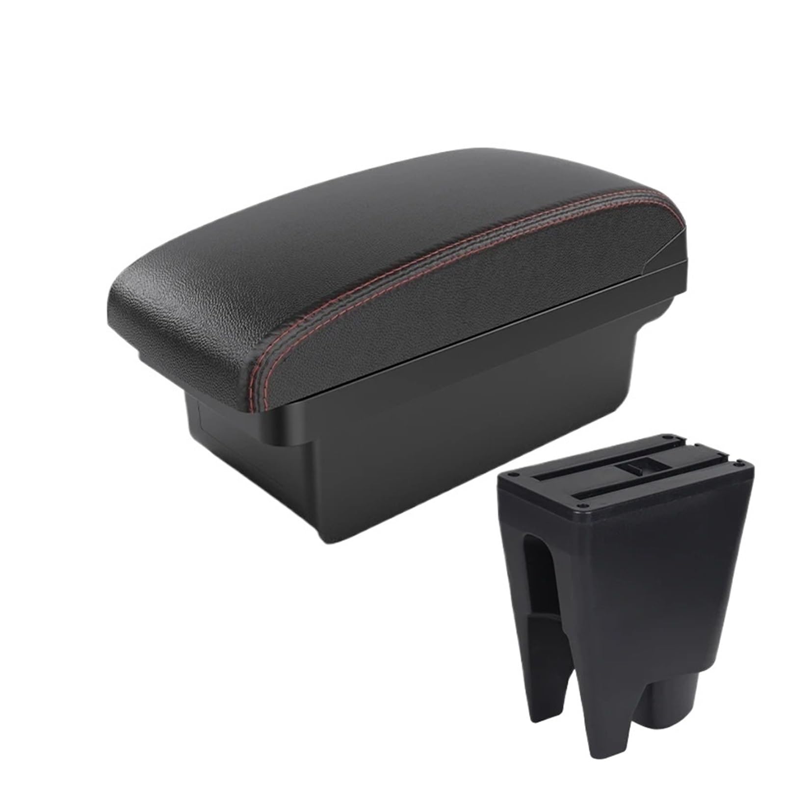 Umdjju A1 Black Red No Usb For Peugeot 107 Armrest Box Interior Car Center Storage Usb Car-Styling Decorat Car Centre Console Armrest Box(A1 Black Red No Usb)