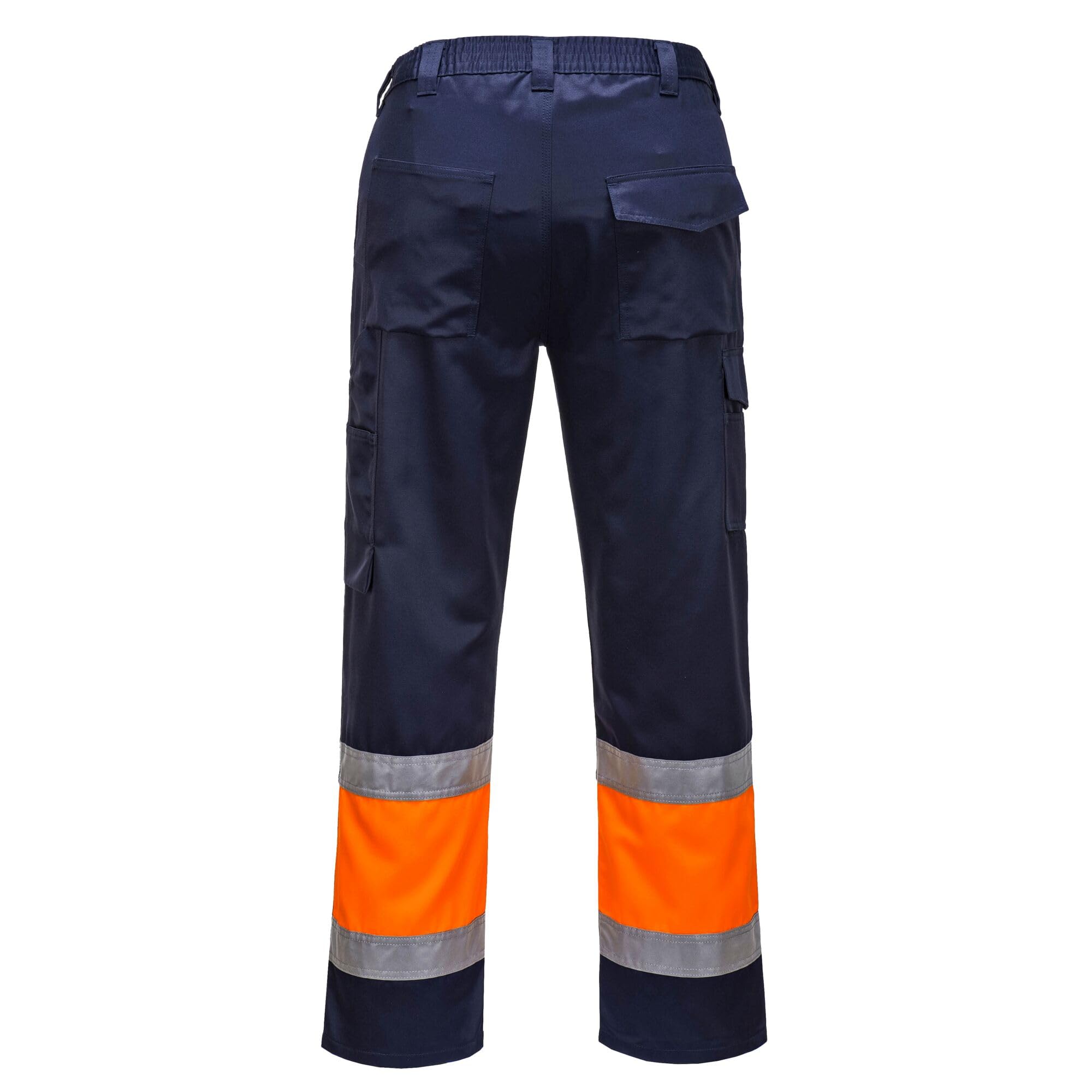 Portwest E049 2-farbige Warnschutz-Combat Hose Normalgröße Schmutzabweisend