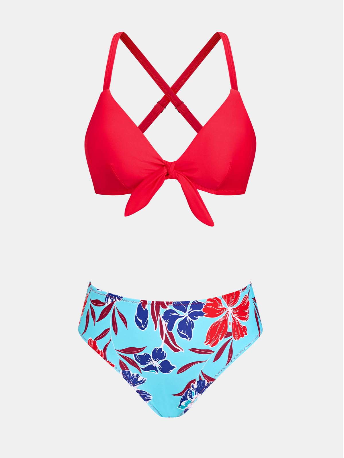 CUPSHE Bikini Ajustable Estampado Floral Mujer Traje Baño Dos Piezas