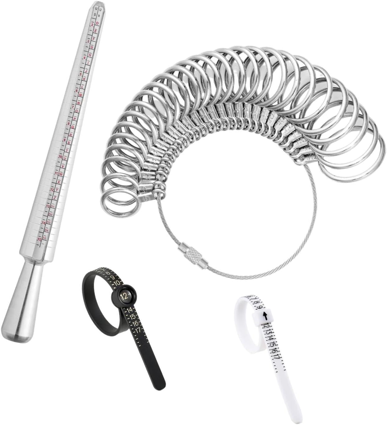 Ring Sizer Measuring Tool Set Jewelry Sizing Measuring Ring Mandrel Measurer|Jewelry & Watches