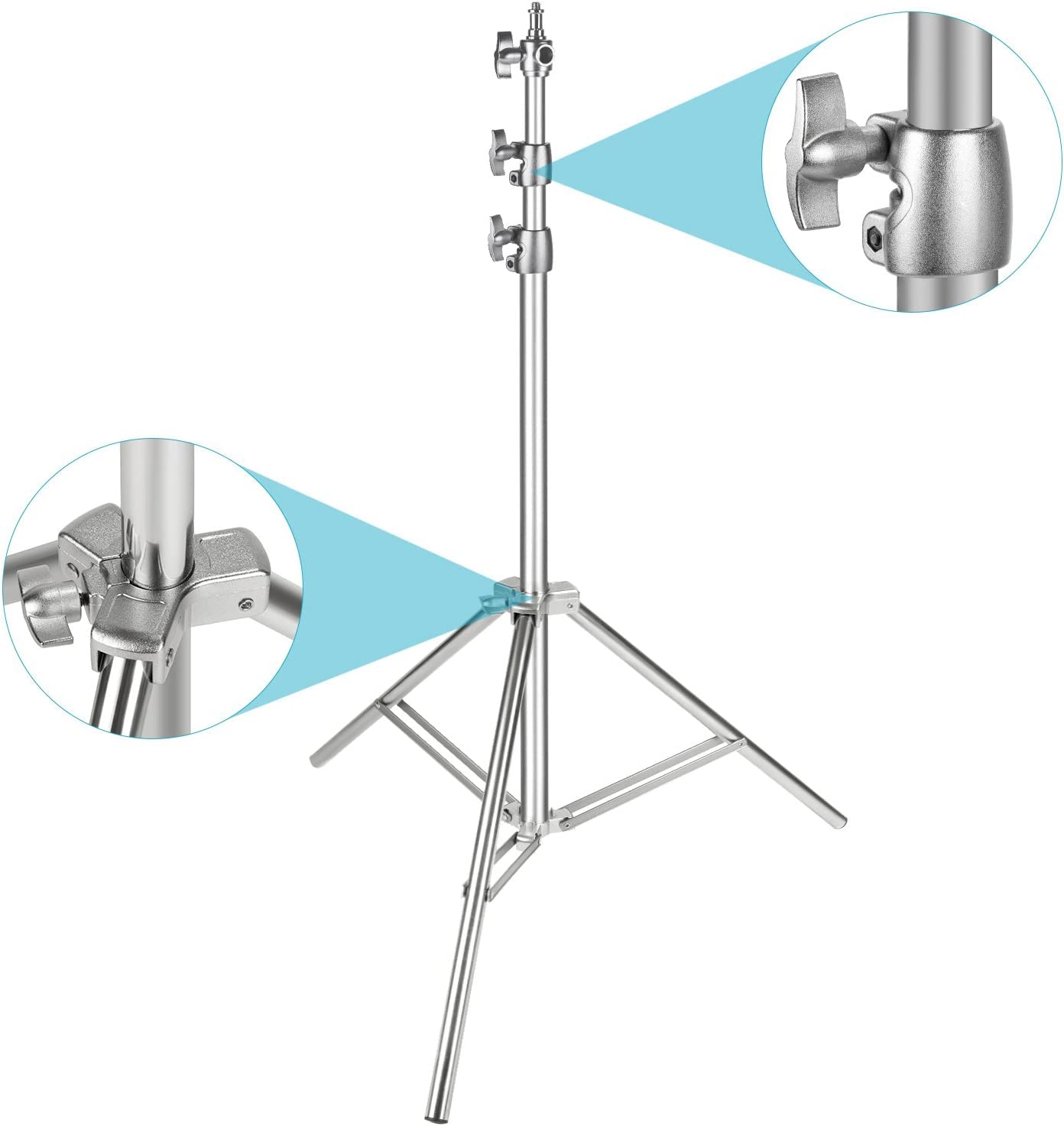 Amazon | Neewer ステンレススチール製 ライトスタンド 「シルバー