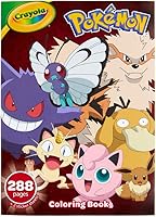 Crayola Giant Pokémon Coloring Book: 288 Pages + 2 Sticker Sheets for Kids & Adults, Travel Activity & Pokémon Gift 3+