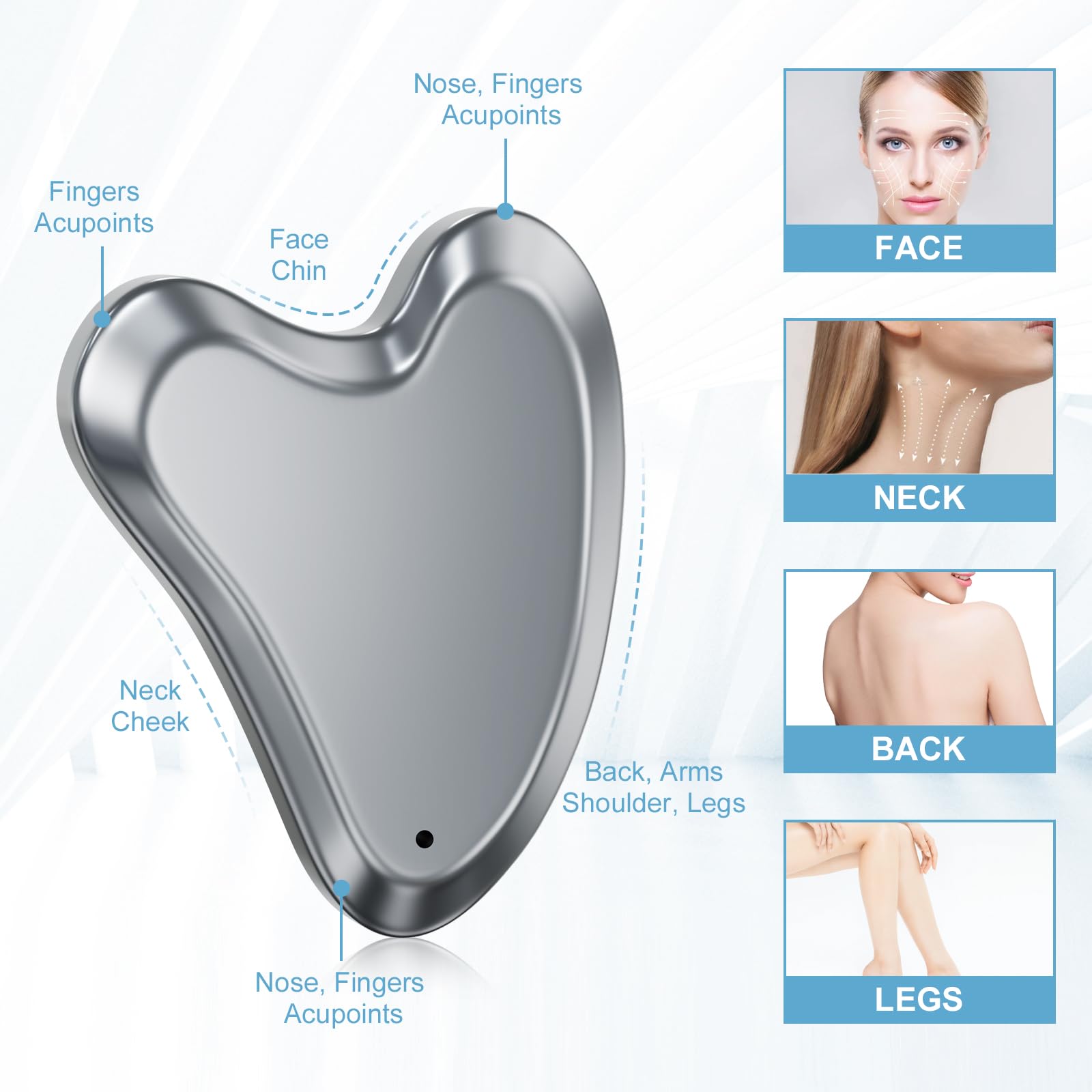 Terahertz Stone Gua Sha narzędzia do skrobania Gua Sha narzędzia do twarzy Guasha narzędzie do masażu drenażu limfatycznego twarzy