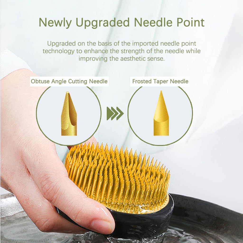 Round Flower Frog,Stainless Steel Pin Flowers Holder with Rubber Base,Japanese Ikebana Flower Fixed Tools for Plant Fixation and Decoration,Flower Arrangements Pin Frog(Size:D50,Color:Brass)