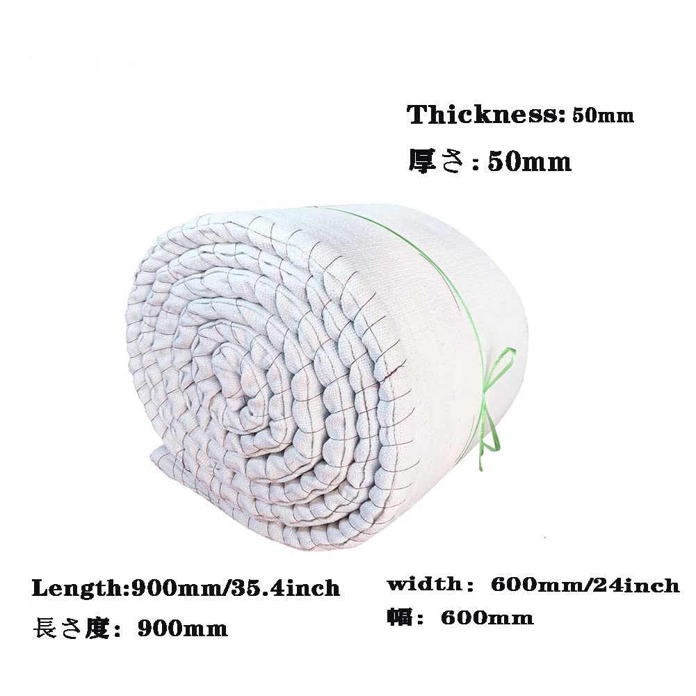 Manta de fibra cerámica, manta aislante ignífuga for estufas, hornos, fuegos y calderas. Múltiples opciones.(50mmx600mmx900mm)