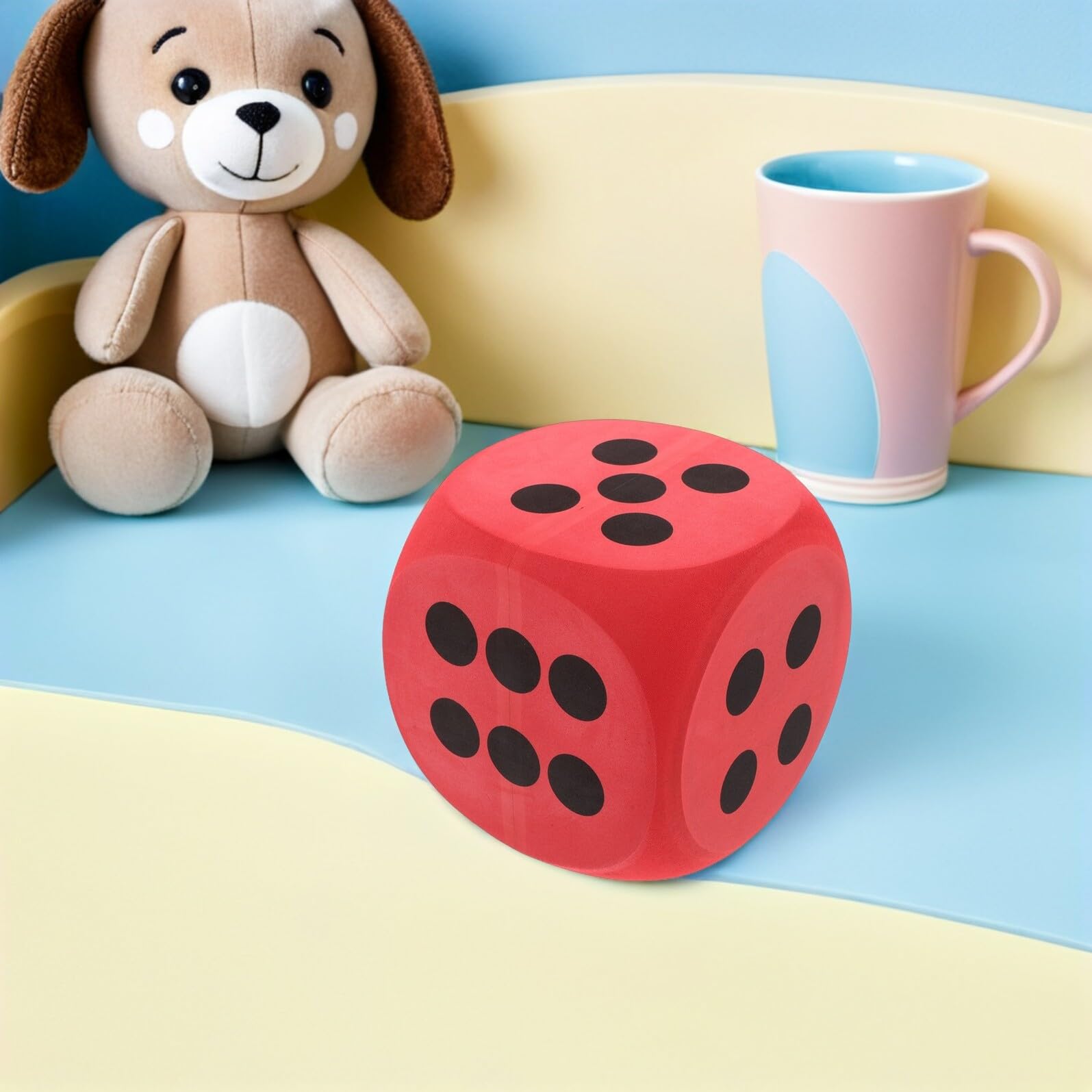 Dados de Espuma Eva de 15cm, Grandes, Rojos, para Niños
