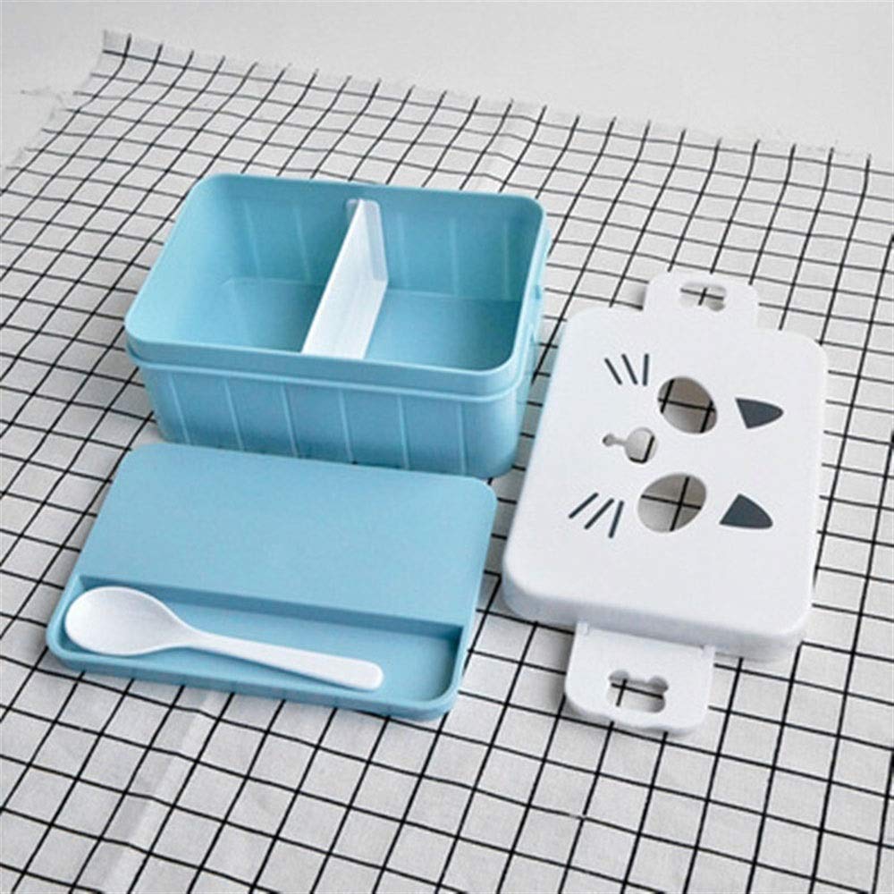 JINGYAN Boîte à bento Boîte à déjeuner isolée en Plastique pour l'école pour Enfants Bento Box Chauffée Femmes Portable Thermo Food Conteneur pour Bureau et Home Lunchbox(Pink)