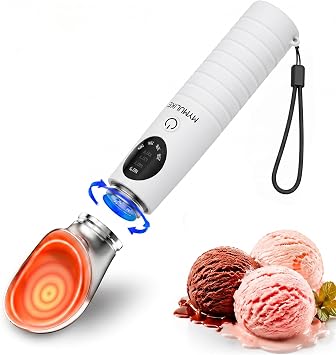 Heated Ice Cream Scoop Rechargeable, Detachable Electric Ice Cream Scooper