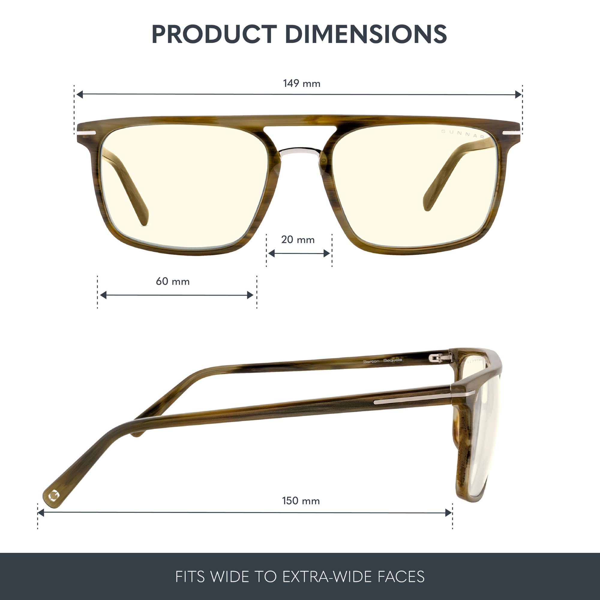 Gunnar Blaulichtfilter-Brille - Barton - Sequoia - Clear