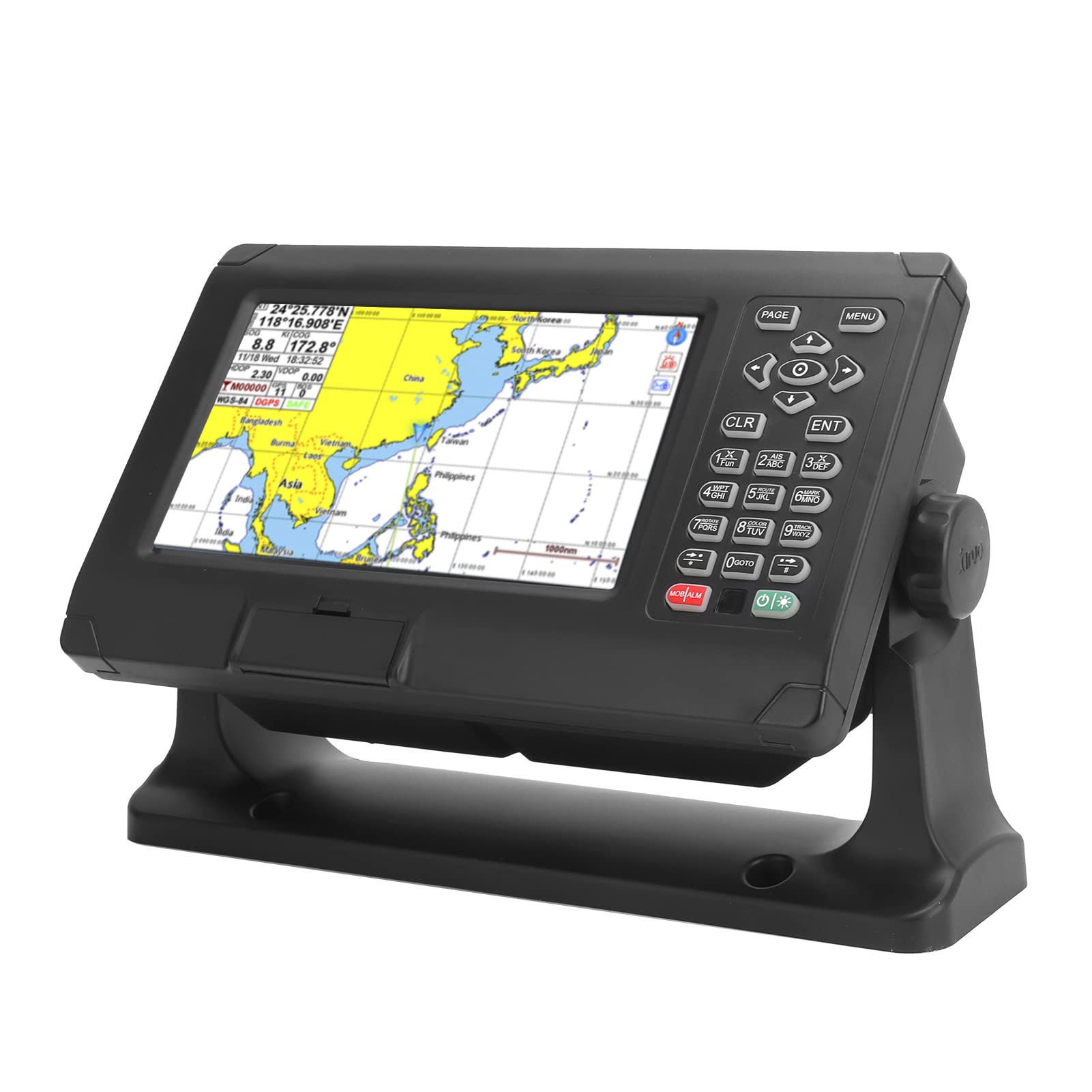 8 Zoll Fischfinder Kartenplotter, hohe Genauigkeit GPS BDS wasserdicht Keyed Assist, Marine Elektronik für Angler Boote Yachten und Wassersport Fahrzeuge