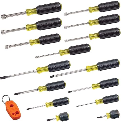 Miniatura 2 de Klein Tools 80021 - Juego de herramientas, destornillador y destornillador de tuerca, 16 piezas y herramienta de corteprensado 1005 para terminales