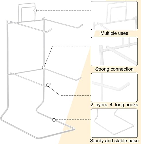 Miniatura 10 de Estante de exhibición para mostrador de llaveros, soporte de exhibición de llavero de 12 pulgadas de alto, estante de exhibición para collares,