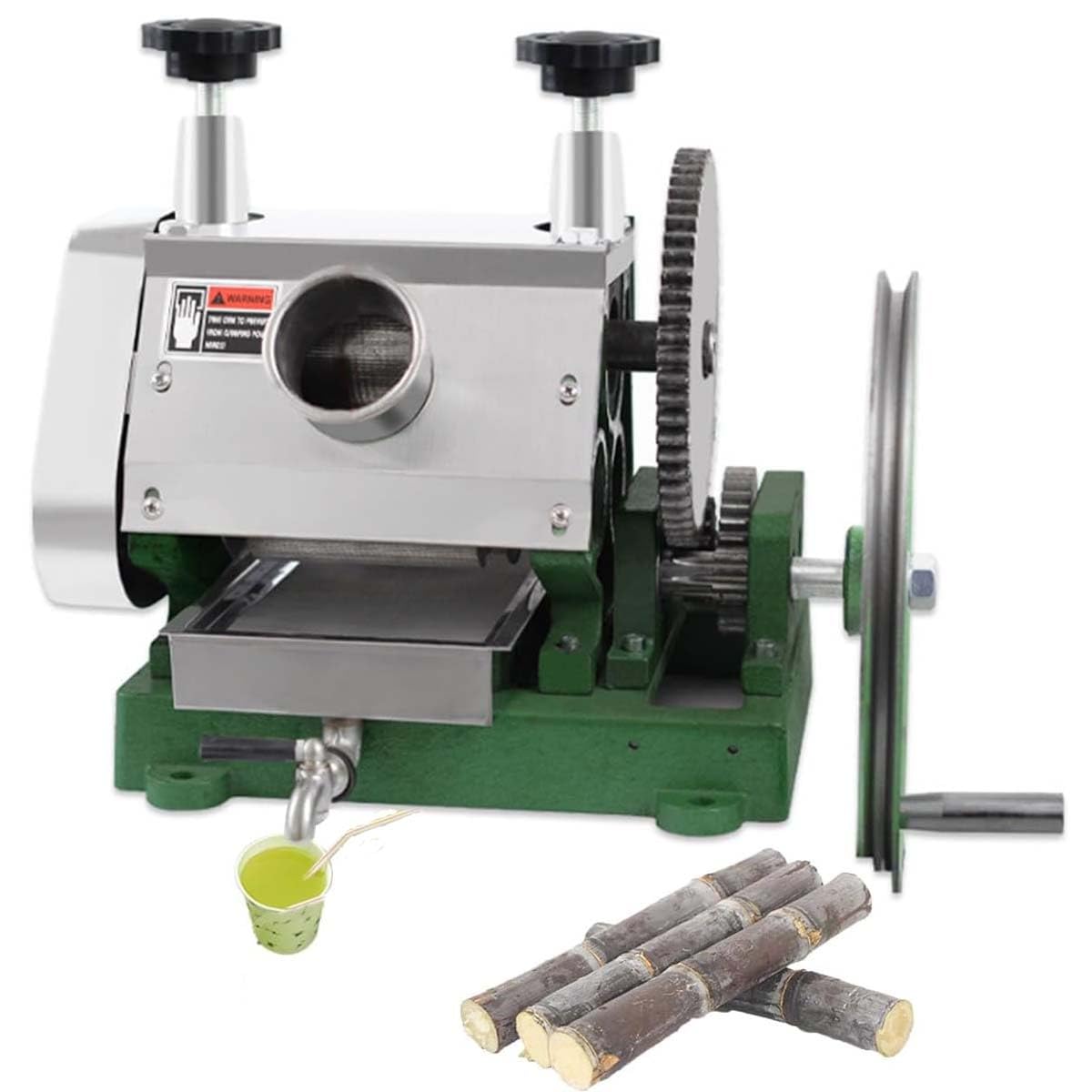 MYUYEE Sugarcane Juicer with Dual Gear System and Adjustable Roller for Home and Commercial Use