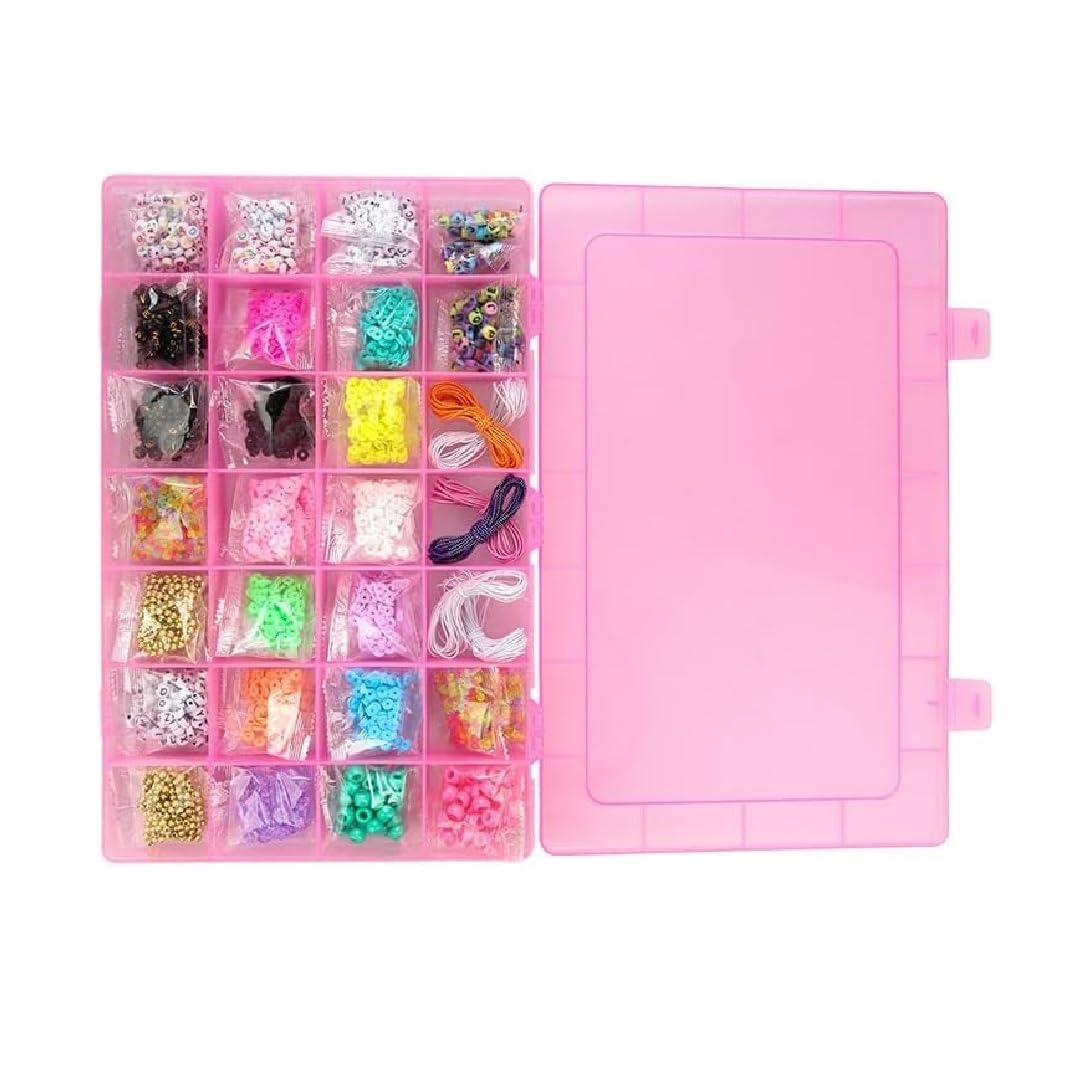 Paladone ILY Do-It-Yourself Concert Bracelet Kit in Pink, 5000+ Beads, Friendship Bracelets with Storage Case - Image 2
