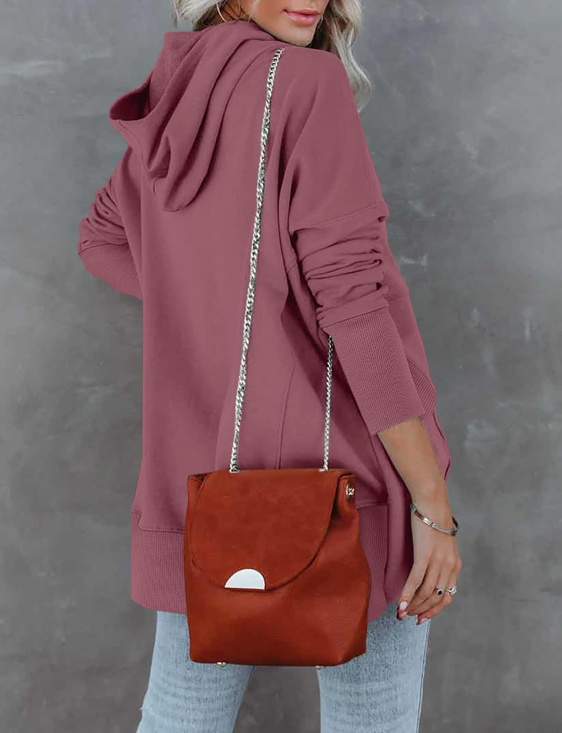 onlypuff Damen Kurzarm Pocket Shirt Loose Fitting Tee