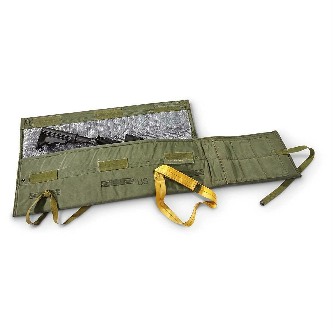 Genuine Military Surplus GI Parachutist's Individual Weapon Case, Rugged Nylon Lined with Felt and Wool