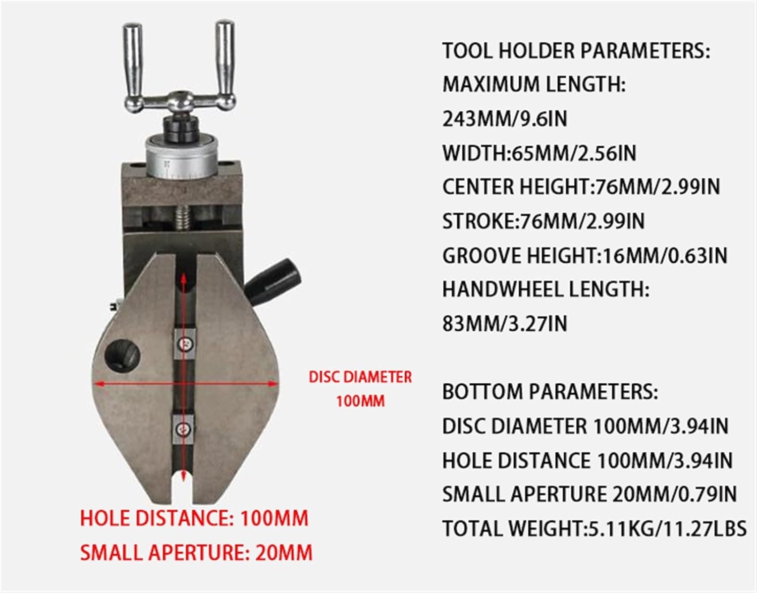 Generic Woodturning Lathe Tool Rest, 9.6in Lathe Tool Holder Assembly, Small Machine Tool Tool Holder Accessories, Quick-change Metal Lathe Tool Holder For AT300, Wood Turning Tools And Accessories