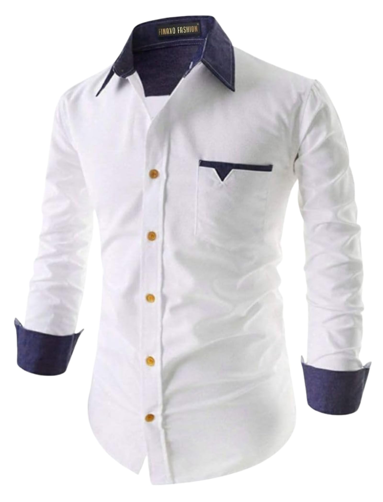 finaxo fashion Men's Casual Button Down Shirts Long Sleeves | Cotton Casual Shirts | Regular Fit-picture-12