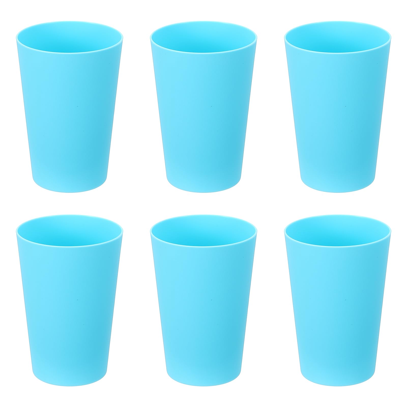 sourcing map 6 Pcs Plastic Tumblers, 8.8oz Reusable Drinking Glasses Unbreakable Water Tumblers for Home Office Outdoors Restaurant Water, Coffee, Milk, Juice, Tea, Sky Blue